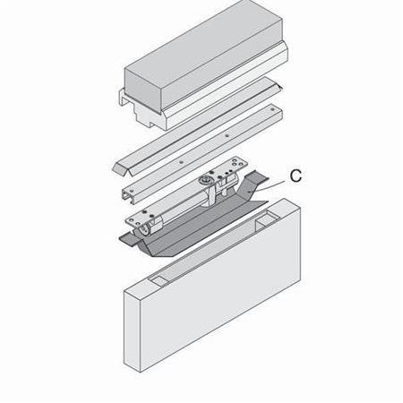 Hafele Yangın Koruma Levhası DC 302 Gizli Kapı Kapatıcı İçin 2mm