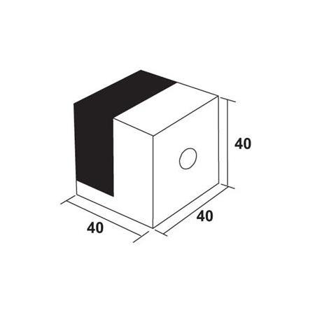 HAFELE Kare Stoper Zemine Vidalı Mat Siyah 40 mm