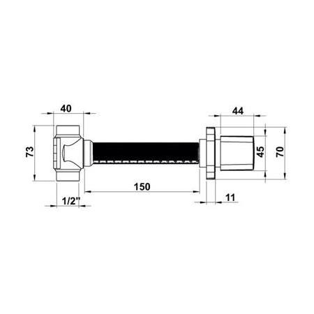 Hafele Kubık Ankastre Stop Valf 20 mm Parlak Krom