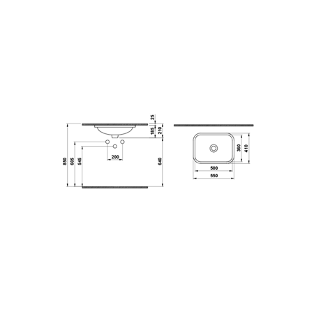 Hafele Lorna Banyo Lavabosu 550x410 mm Parlak Beyaz