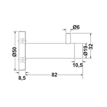 HAFELE Kapı Stoperi Duvara Monte Vidalı Parlak Pirinç 82mm