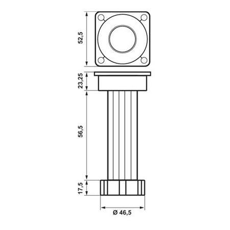 HAFELE PFT06 Baza Ayağı, Ayarlı, Gri, 100-150mm