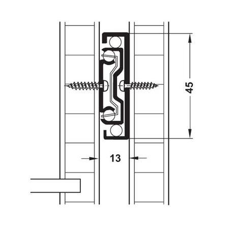 Hafele Ball Bilyalı / Teleskopik Ray 43/700 mm