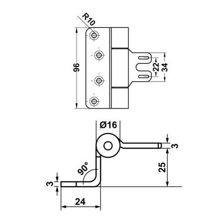 Hafele HSA Sac Kasa Menteşe Binili Paslanmaz Çelik Mat 80kg