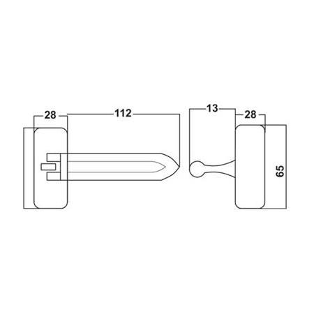 HAFELE SDG 04 Güvenlik Mandalı Mat Nikel