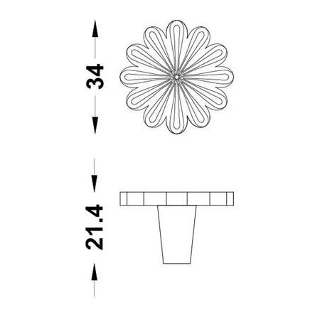 Hafele Lily Düğme Kulp Antik Bronz