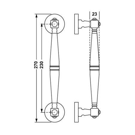 Hafele Bien Çekme Kapı Kolu Mat Siyah 230 mm