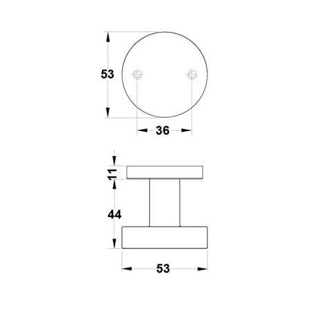 Hafele Rond Topuz Kapı Kolu Parlak Altın