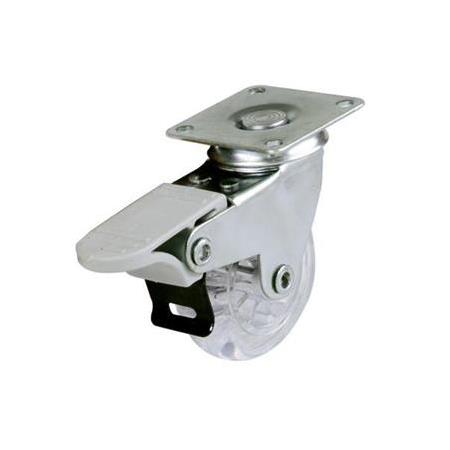 Hafele PARENTE50 Mobilya Tekerleği Frenli Şeffaf Ø50x66mm