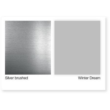 Hafele AluSplash Tezgah Arası Alüminyum Kaplama Silver Brush/Winter Dreams