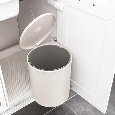 Hafele FIX II Çöp kutusu,ipli,krem beyaz,13 Lt