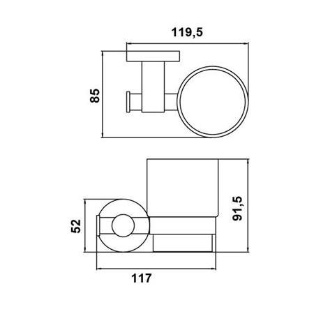 Hafele Abstract Diş Fırçalık Parlak Krom