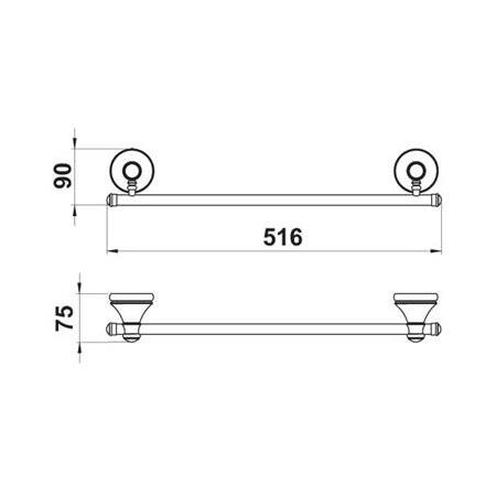 Hafele Calı Havluluk Uzun Antik Bronz 500 Mm