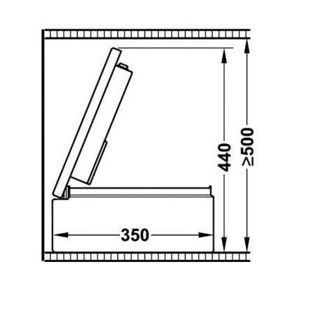 Hafele Uni Para Kasası 400x350x145mm, Siyah Renk