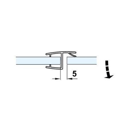 Hafele Duşakabin SDS03 Cam Kapı Fitili c/c 180° 8-10/2500 mm