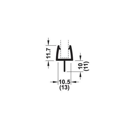 Hafele Duşakabin SDS05 Cam Kapı Fitili Cam/Zemin 8-10/2500 mm