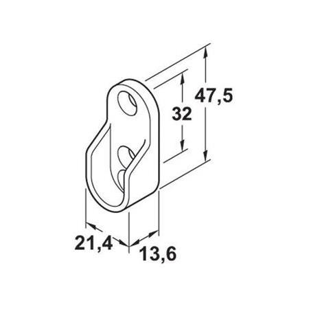 Hafele Askı Borusu Flanşı Oval Mat Siyah Plastik