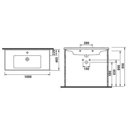 Hafele LEONIS 100 Lavabo,parlak beyaz,1000x465