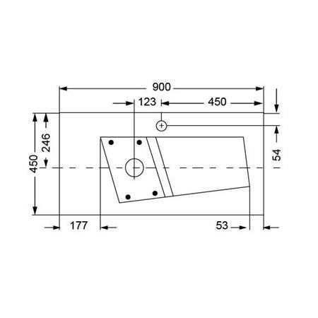 Hafele LATRAVA Lavabo opak beyaz 90x45x8cm