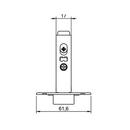 Hafele METALLA 110 T.menteşe y.sız ydb 48/6