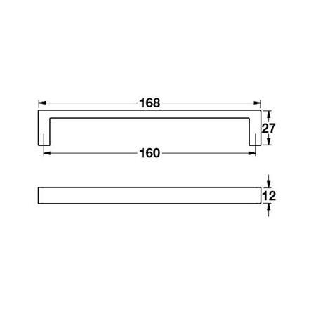 Hafele Brocke Mobilya Kulpu Parlak Krom 160 mm