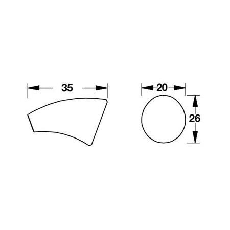 HAFELE  Arco Jr Düğme Kulp Parlak Krom 26 mm