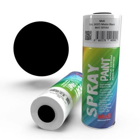 MxS Sprey Boya 400 ml Ral9005 Mat Siyah