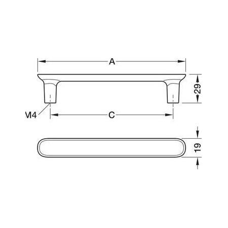 Hafele H2320 Mobilya Kulpu Titanyum 160mm