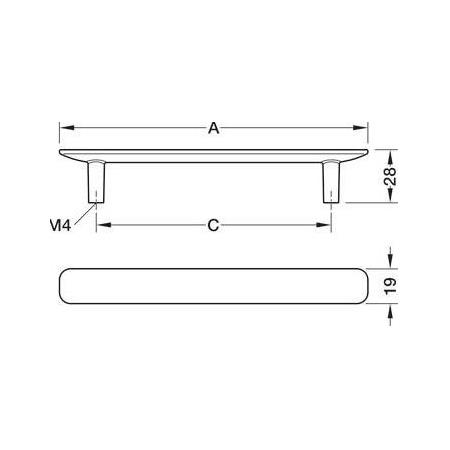 Hafele H2380 Mobilya Kulpu Titanyum 192mm