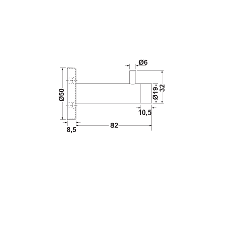 Hafele Kapı Stoperi Duvara Monte Mat Beyaz