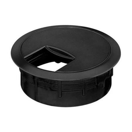 Hafele KABEL Kablo kapağı sürgülü siyah Ø80mm