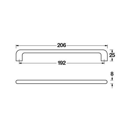 Hafele Molle Kulp Mat Beyaz 160 mm