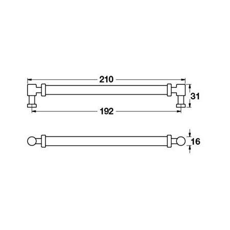 Hafele Vıenna Kulp Antik Bronz 192 mm