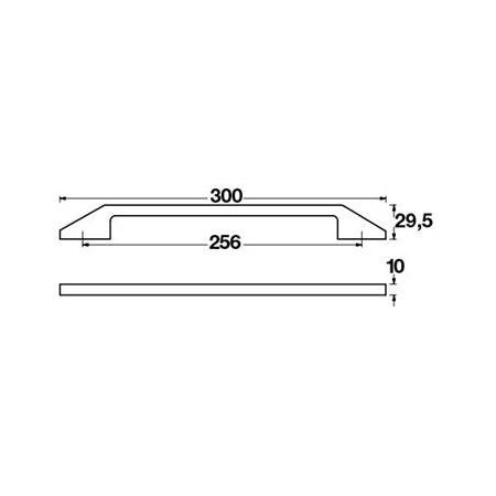 Hafele Knıte II Kulp Mat Siyah 256 mm