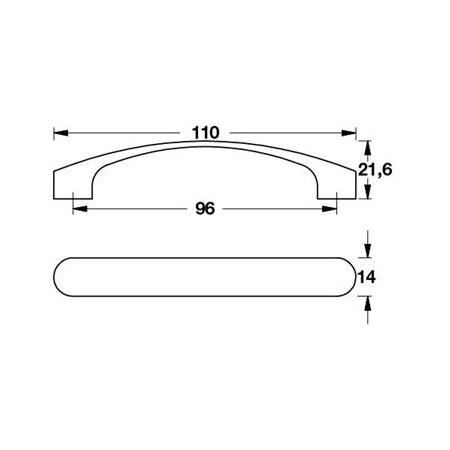 Hafele Chloe Kulp Parlak Krom 96 mm