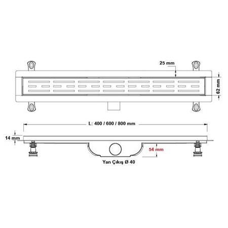 Hafele Collect Duş Kanalı 40 Cm