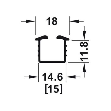 Slido F-Li18 50A tekli ray, 2.5m eloks