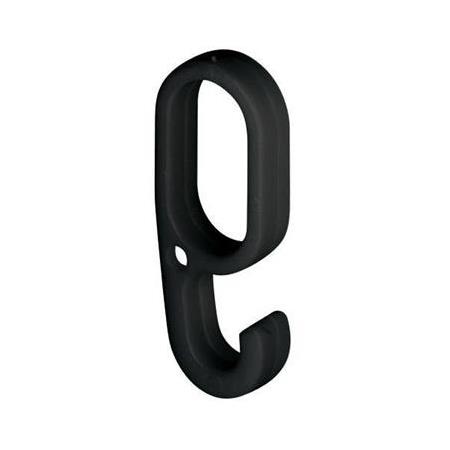 Hafele Askı Borusu Kancası Oval Mat Siyah Plastik 23mm