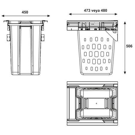 Hafele Laundry Çamaşır Sepeti Beyaz 450 mm