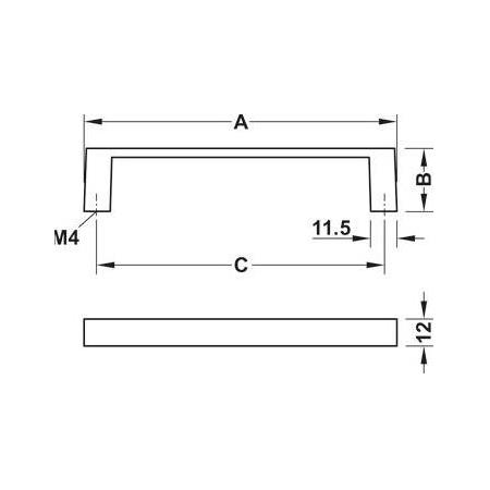 Hafele H1735 Mobilya Kulpu Antik Bronz 160mm