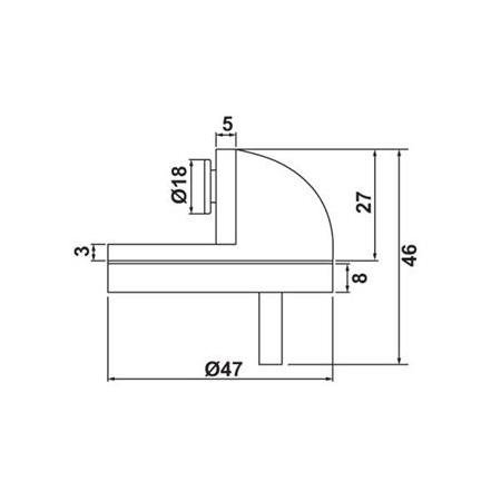 HAFELE Mıknatıslı Kapı Stoperi Zemine Monte Vidalı Paslanmaz Çelik Mat 47x27mm