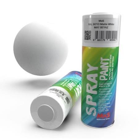 MxS Sprey Boya 400 ml Ral9010 Mat Beyaz