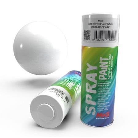 MxS Sprey Boya 400 ml Ral9003 Parlak Beyaz