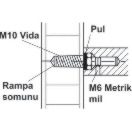 Hafele Çekme Kapı Kolu Bağlantı Elemanı Tek Taraflı 20-69mm