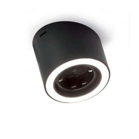 Hafele Ring Aydınlatmalı Priz Siyah