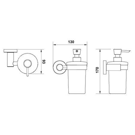 Hafele Ozo Sıvı Sabunluk Parlak Krom