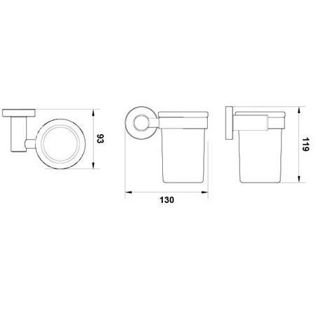 Hafele Ozo Diş Fırçalık Parlak Altın