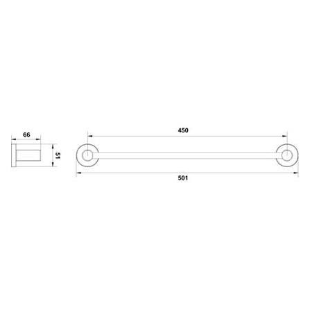 Hafele Ozo Havluluk 450 Mm Mat Siyah